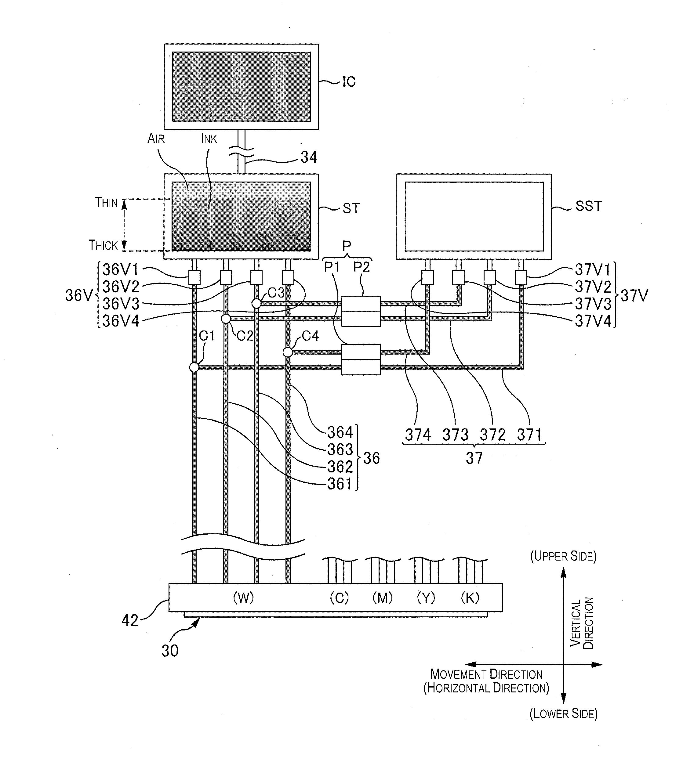 Liquid-discharging device, liquid stirring method, and liquid filling method