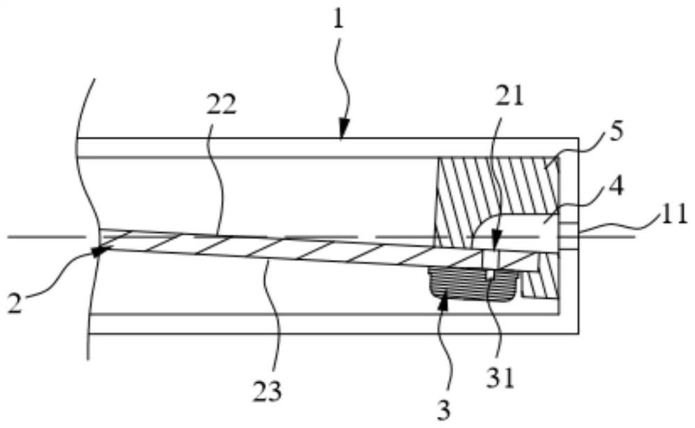 Microphone mounting structure and wireless earphone