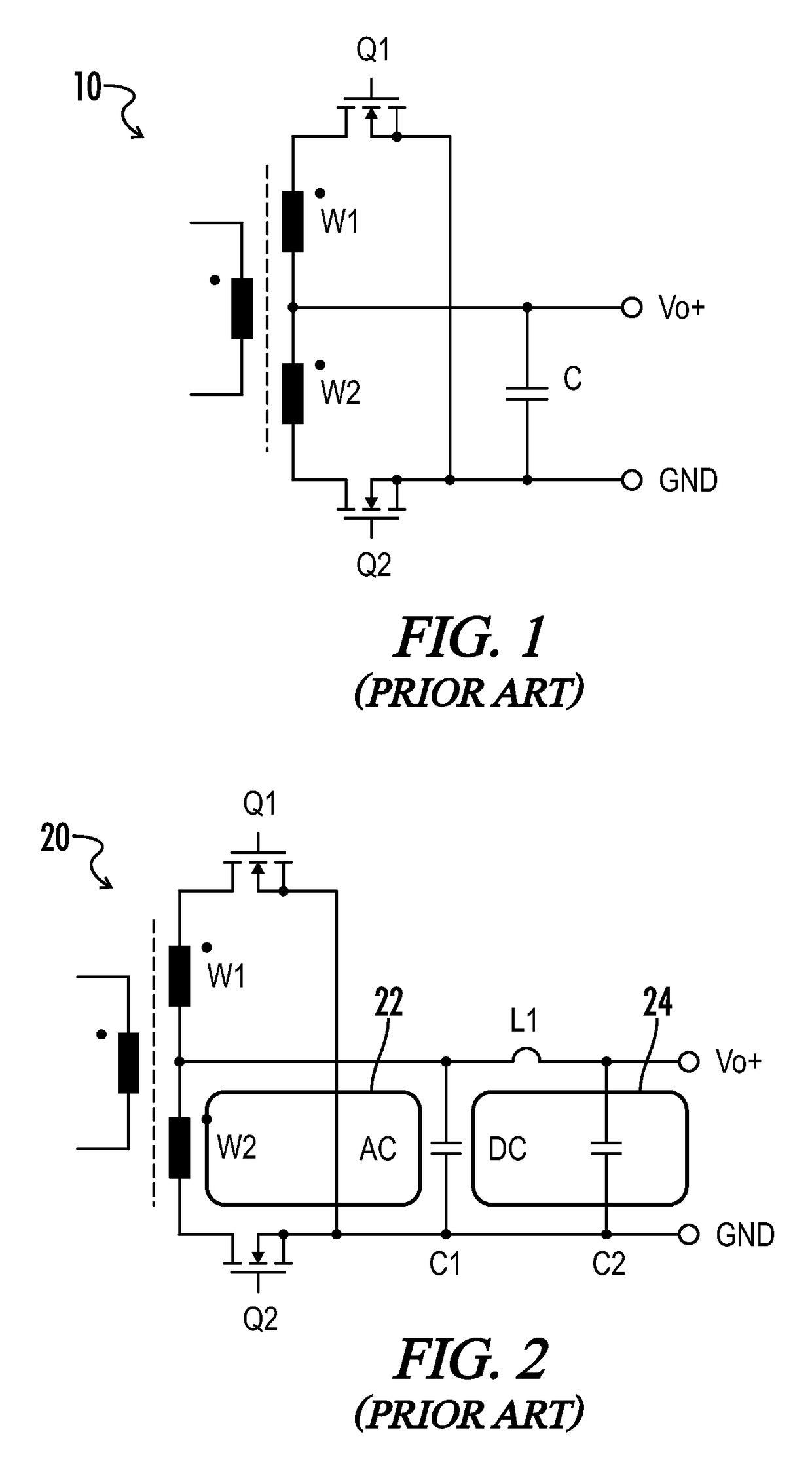 Power converter output stage using heat dissipating bus bars