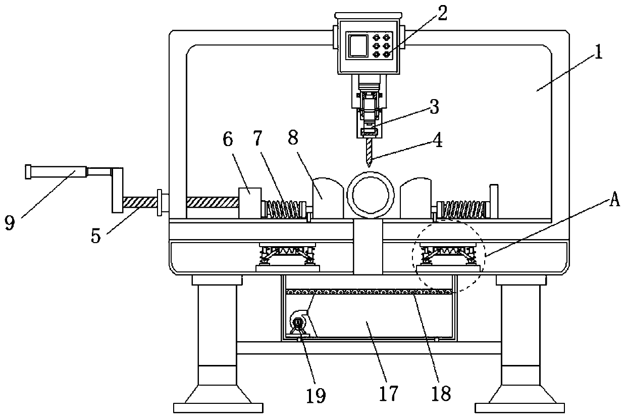 Drilling machine for bamboo and wood materials