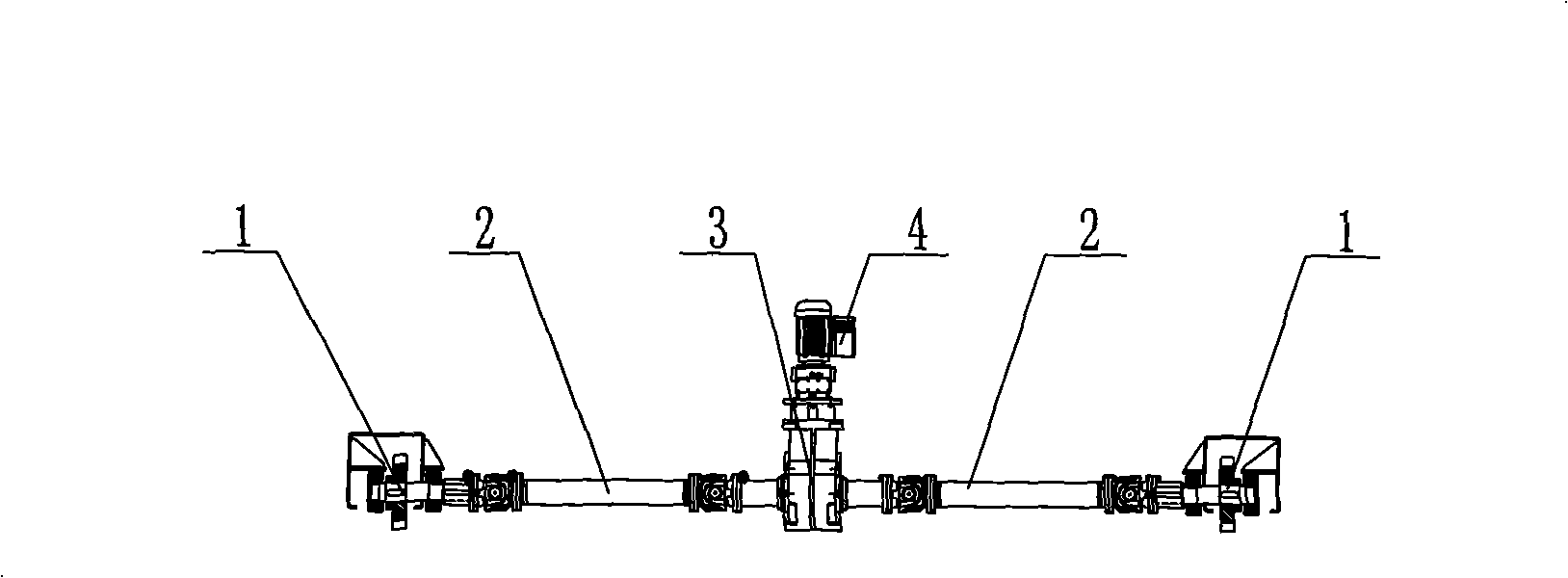 Walking transmission mechanism of powdered coke scraper