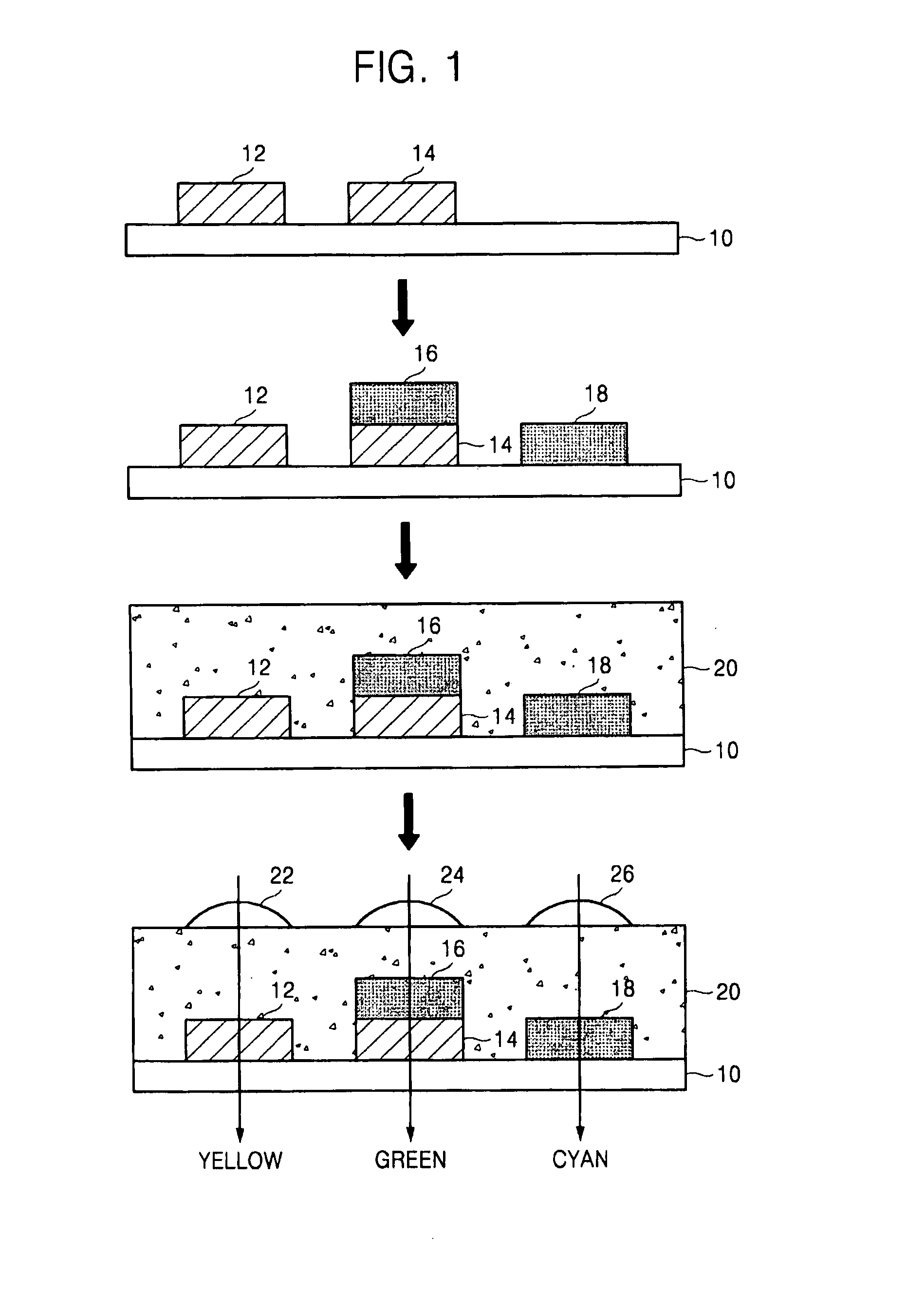 Color filter array, method of fabricating the same, and image pickup device including the same