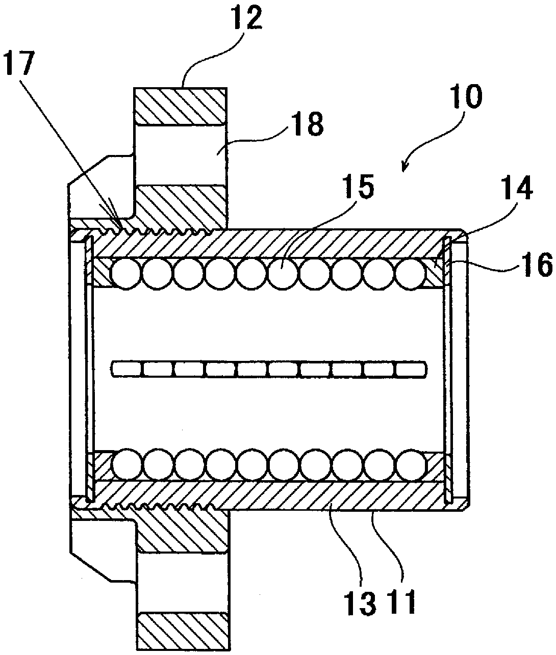 Linear-motion bearing with flange attached