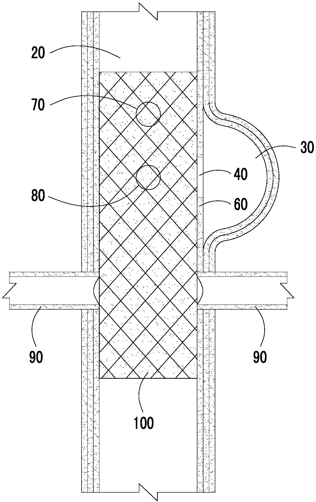 Flexible plugging device and aortic dissection inner membrane breach plugging method
