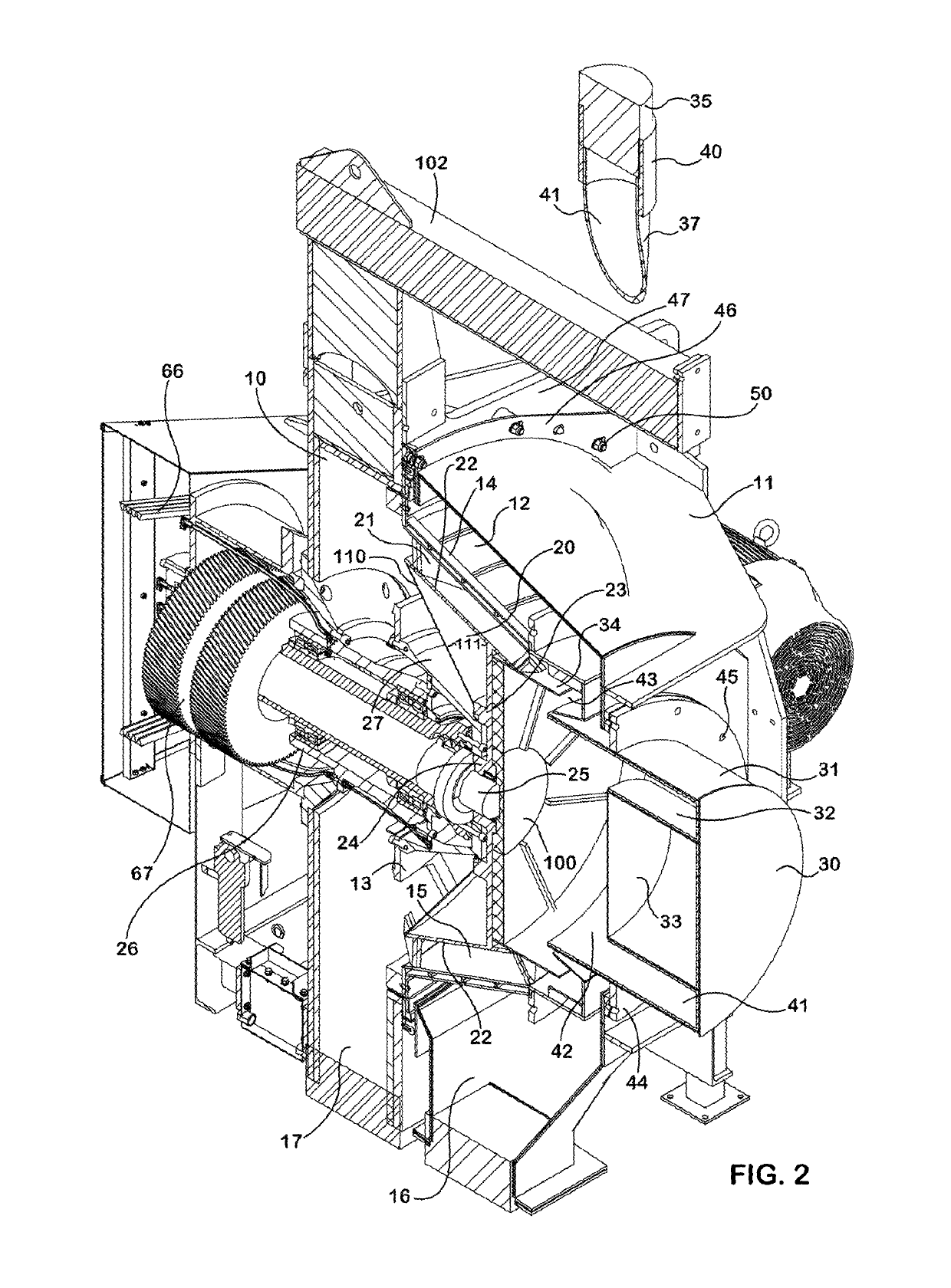 Centrifugal scroll screen apparatus