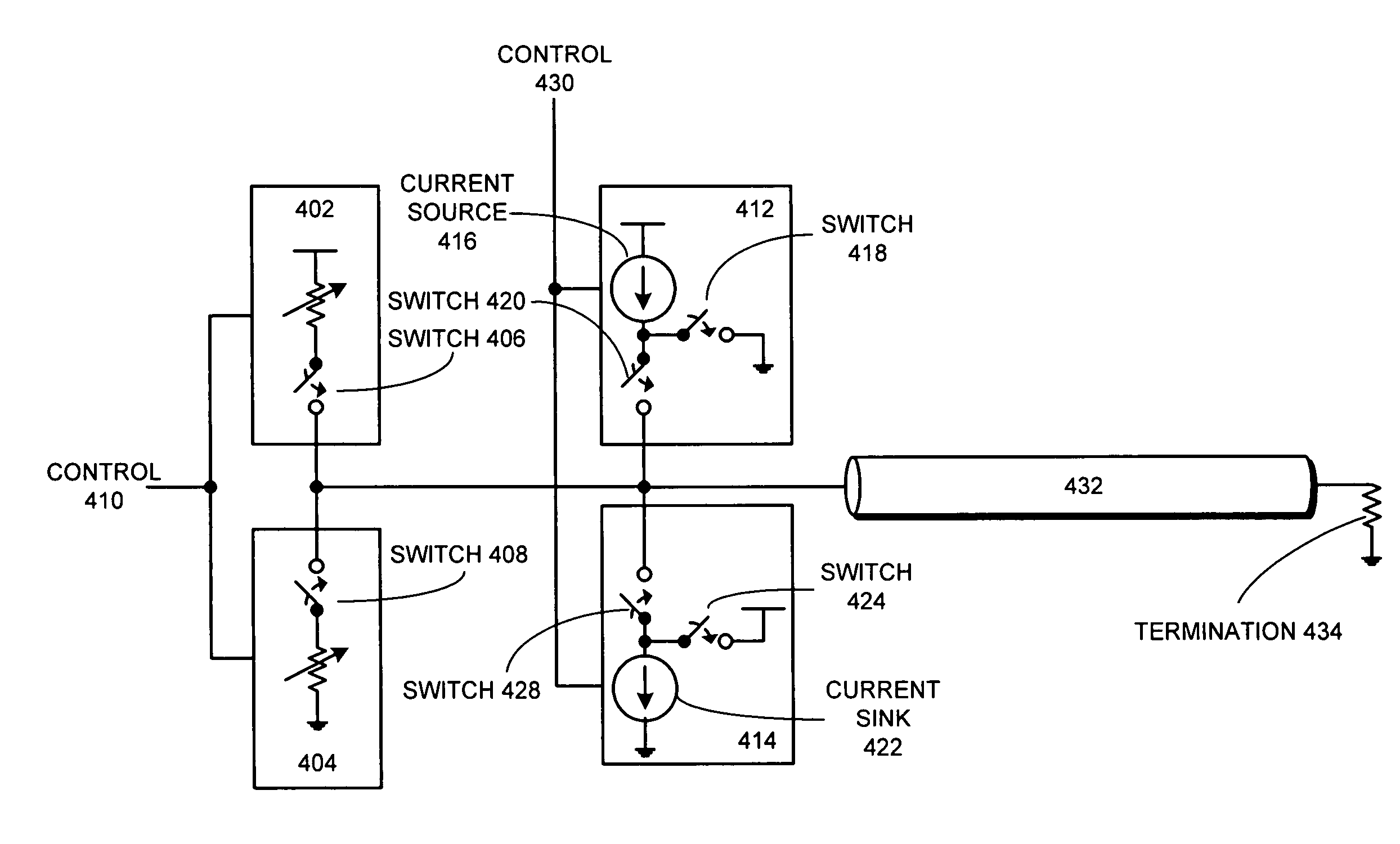Hybrid voltage/current-mode transmission line driver