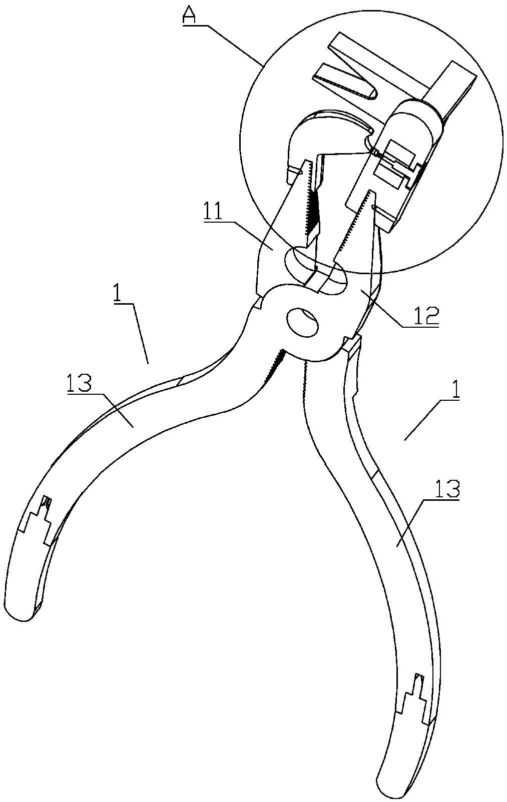 A kind of wire bending pliers with convenient adjustment