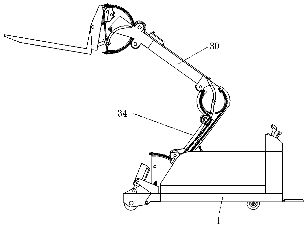 Loader lifting device and loader