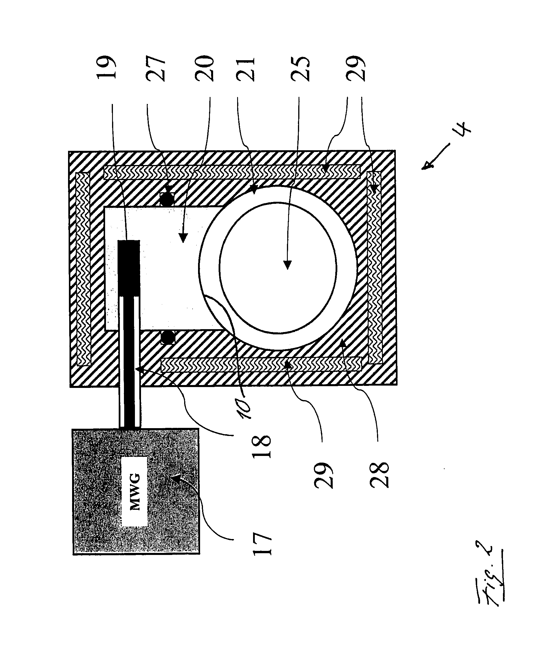 Method and device for cleaning the waste gases of a processing system