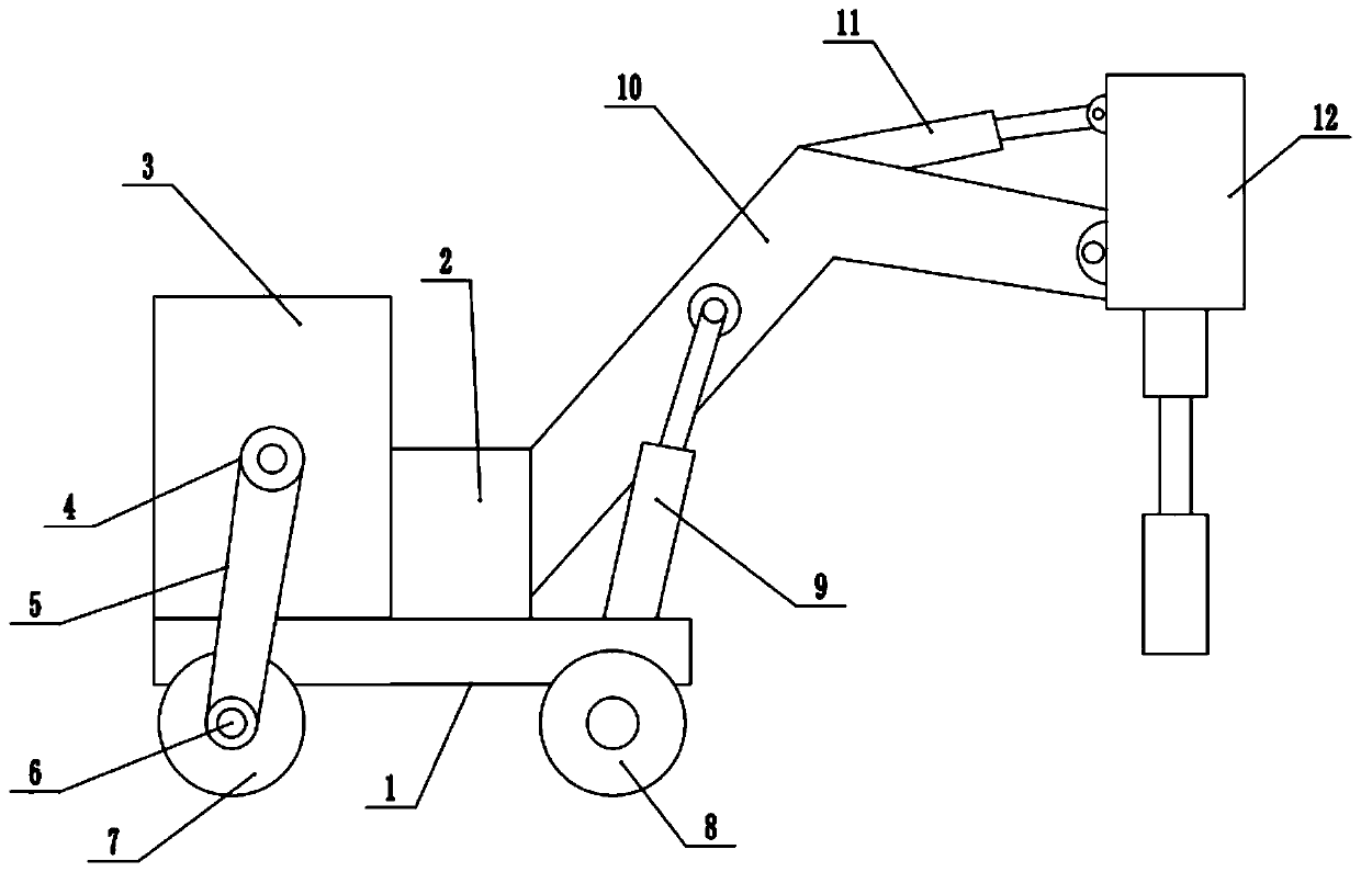 Self-movable carrying device for oil exploration