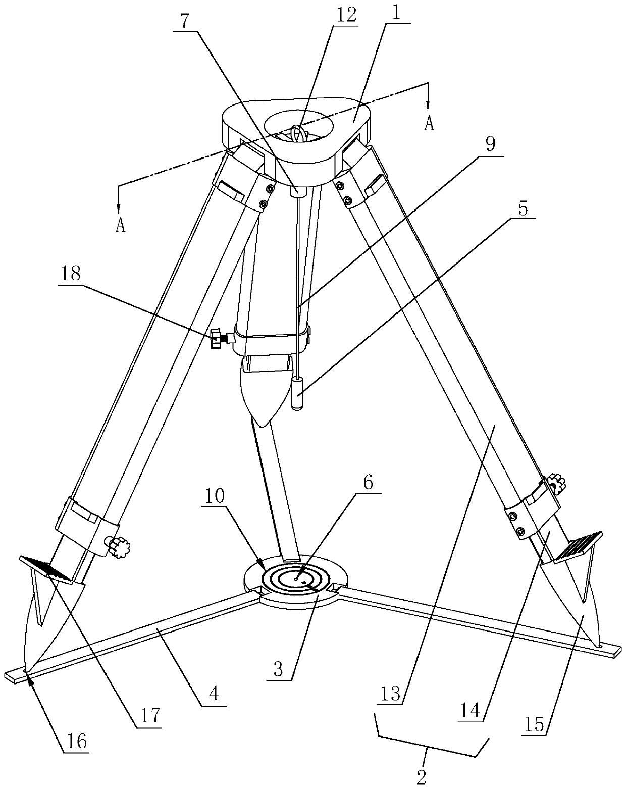 Triangular supporting device