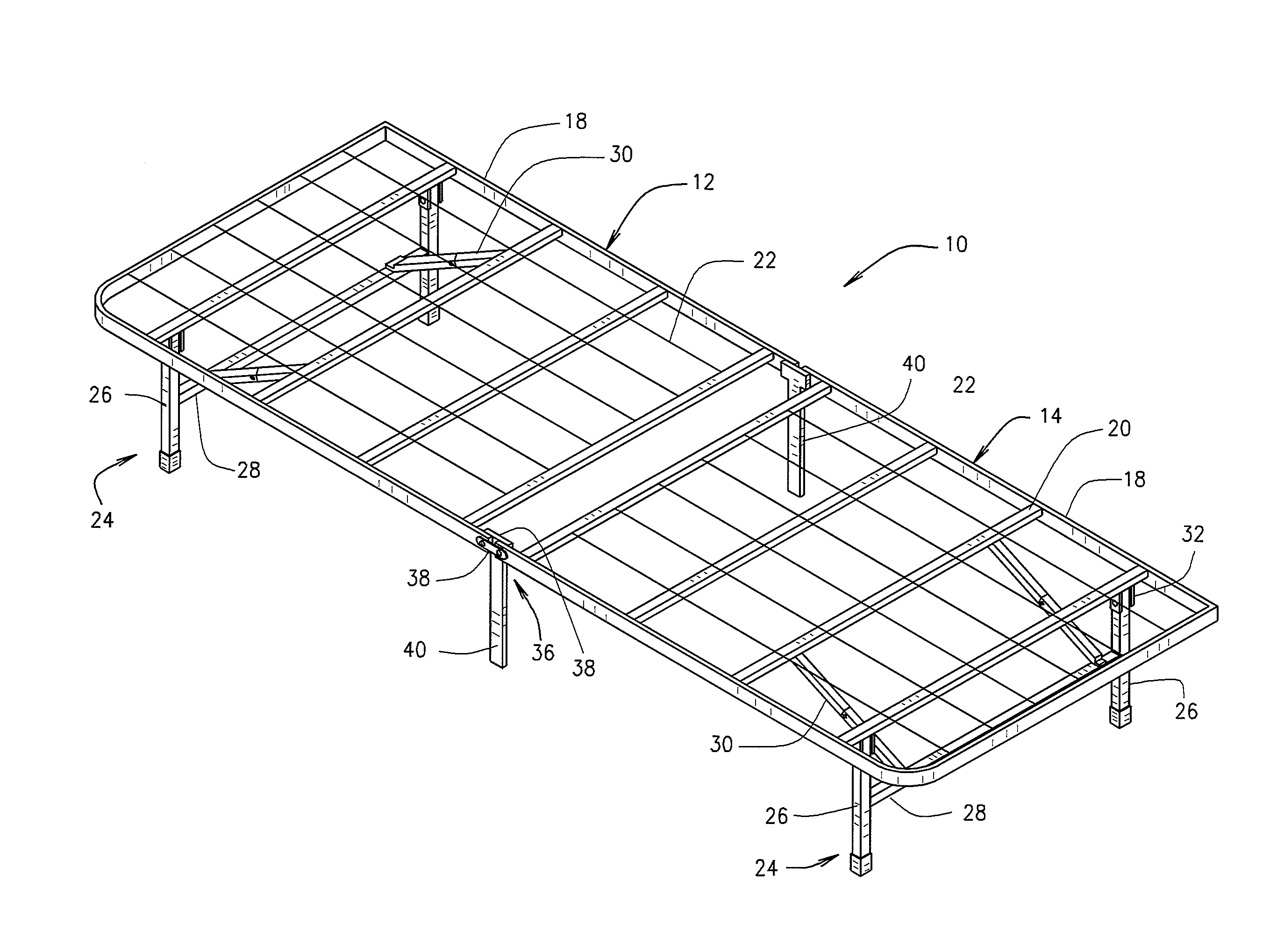 Platform bed frame