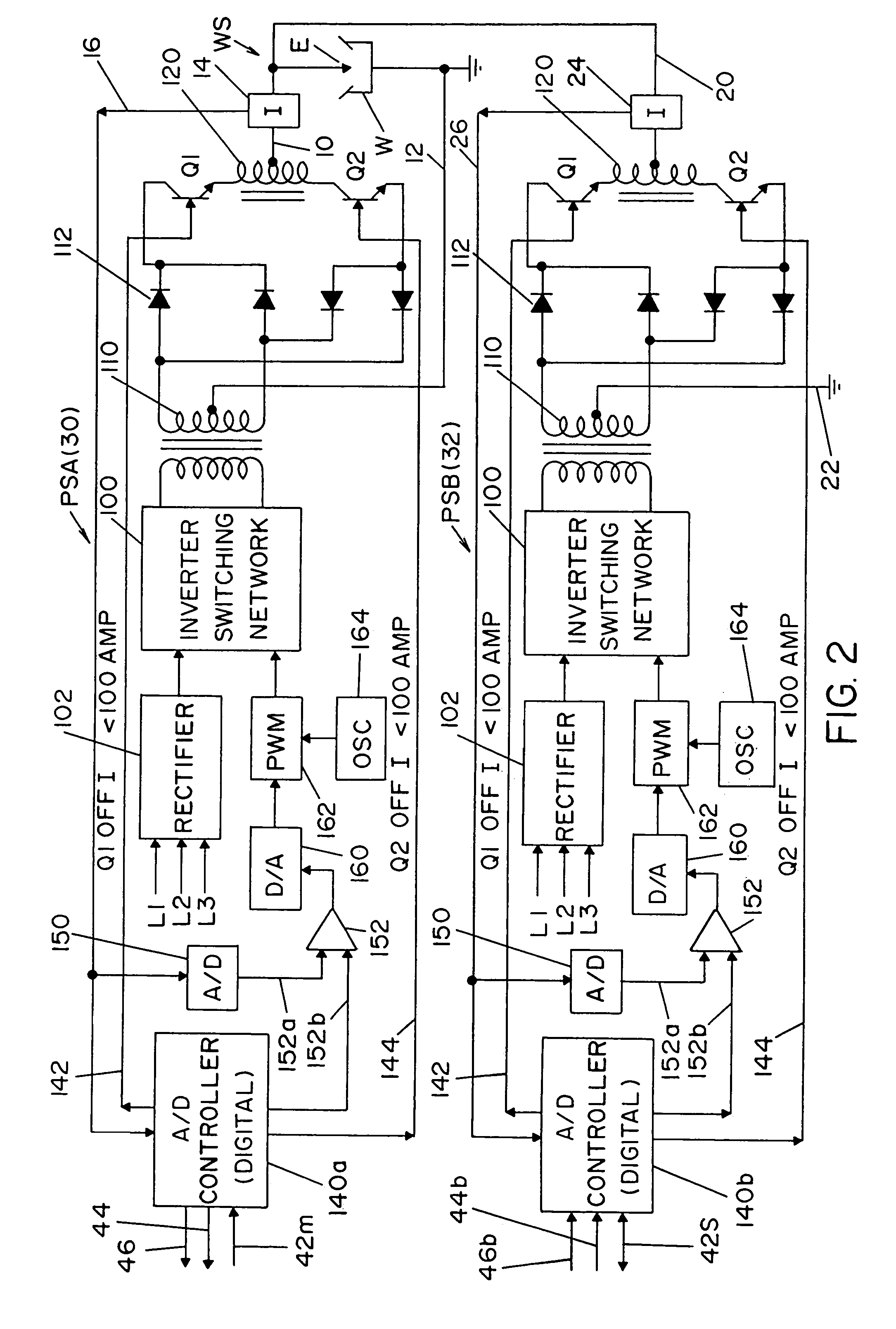Electric arc welder system with waveform profile control