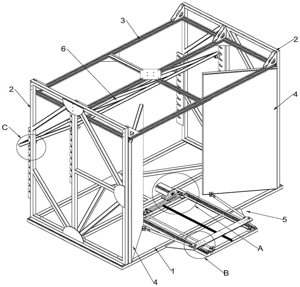 Downburst wind field simulation test device and method based on boundary layer wind tunnel