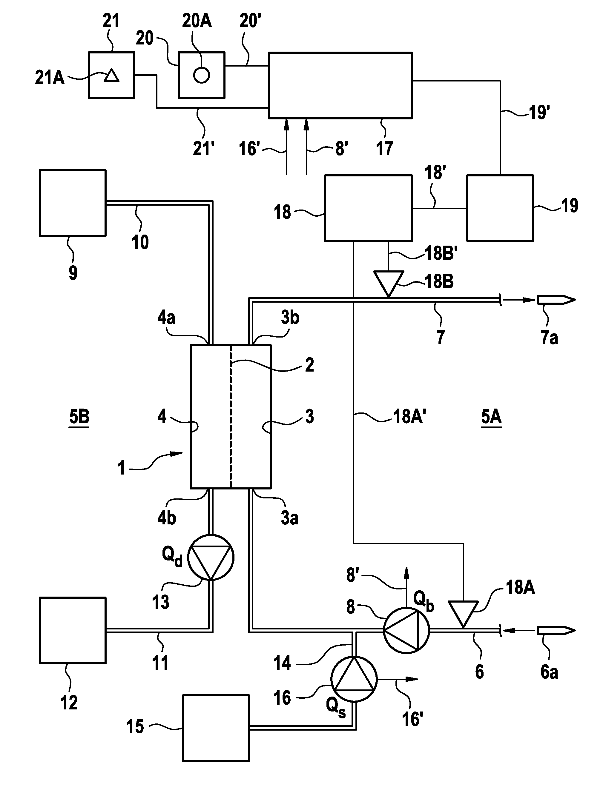 Device and Method for Detecting the Recirculation During an Extracorporeal Blood Treatment