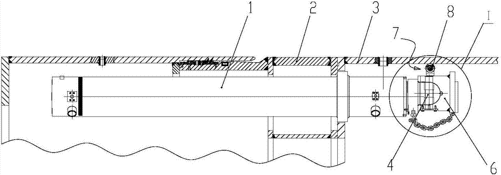 Anti-rotary device of single oil cylinder support boot