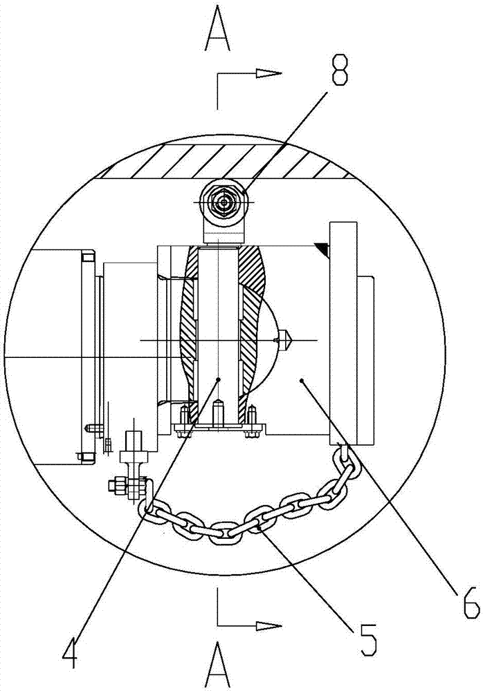 Anti-rotary device of single oil cylinder support boot