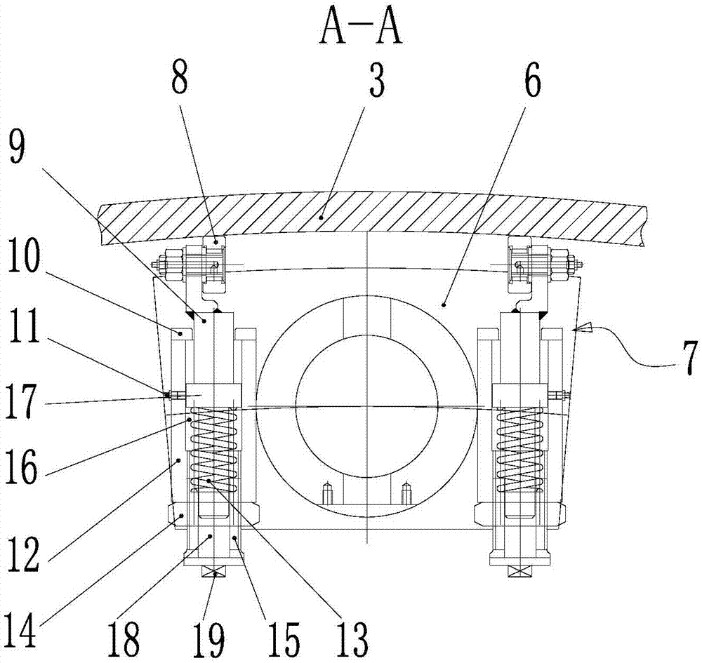 Anti-rotary device of single oil cylinder support boot