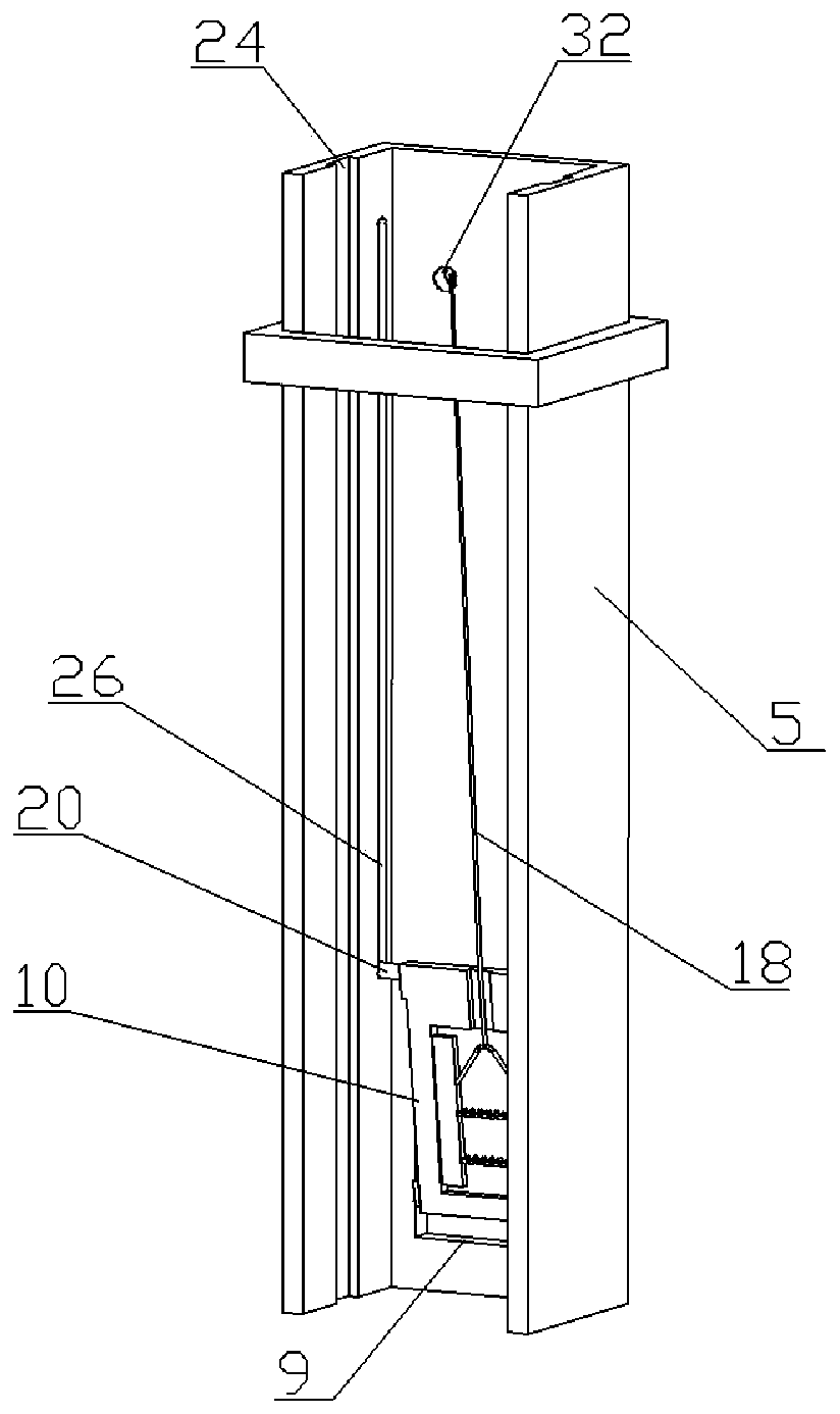 Layered detection device for road subsidence