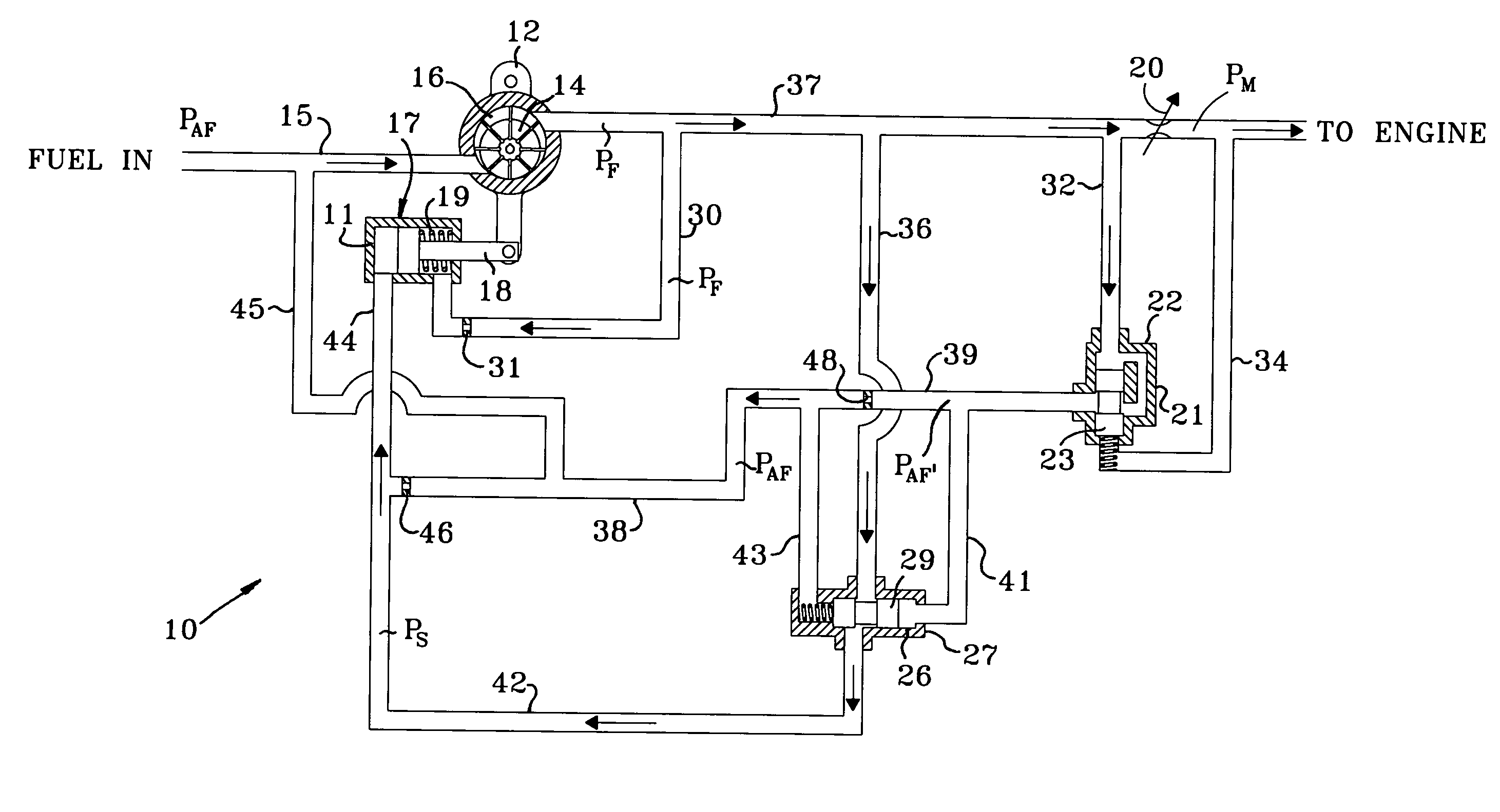 Constant bypass flow controller for a variable displacement pump