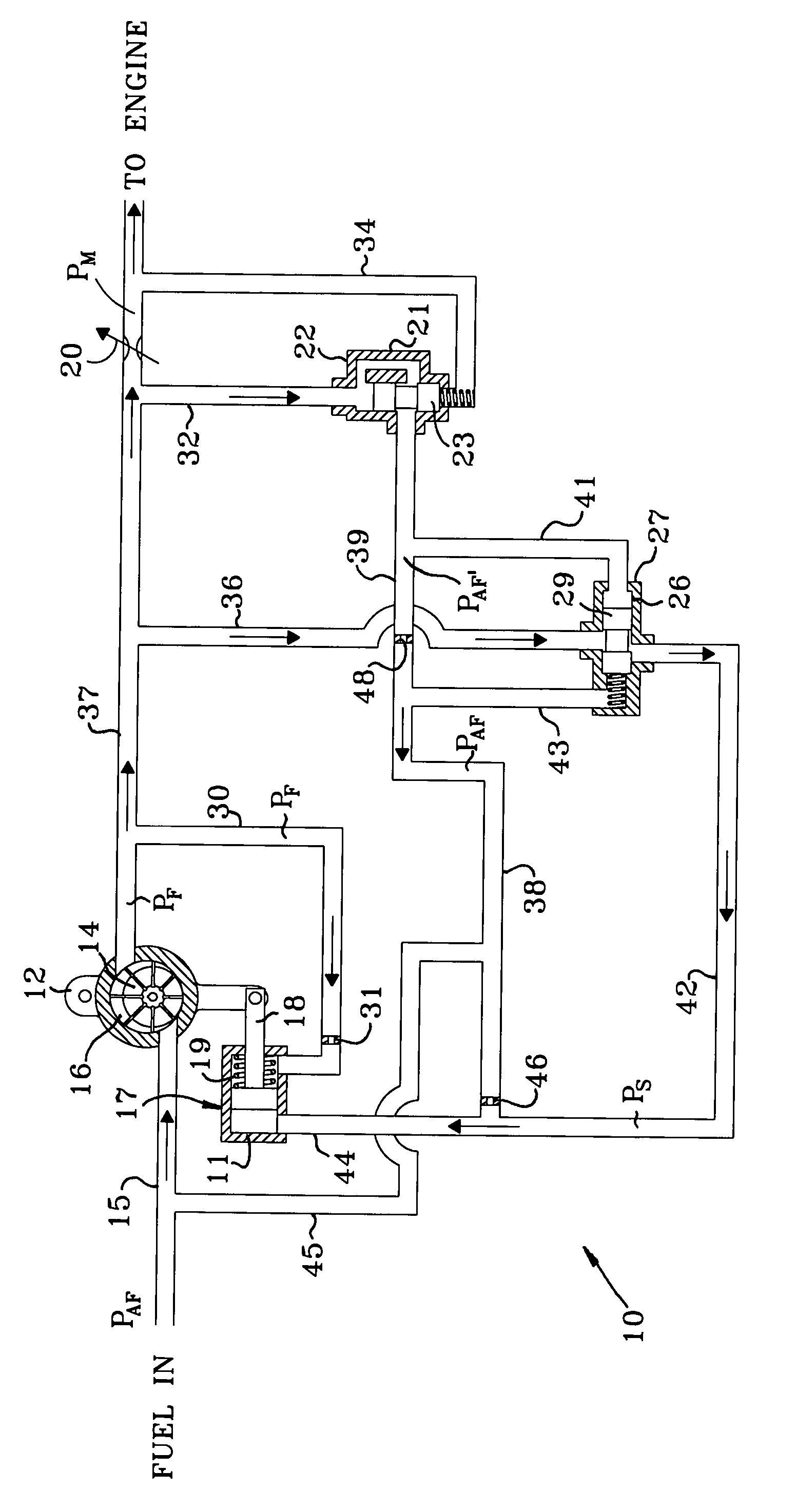 Constant bypass flow controller for a variable displacement pump