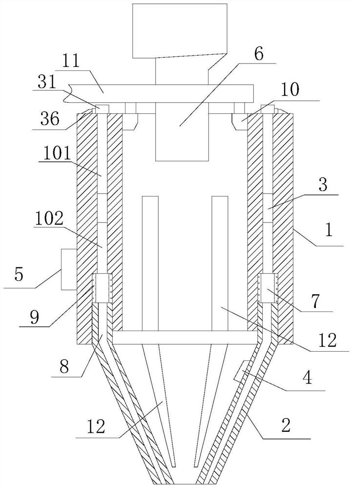 A ring nozzle for laser and its application method