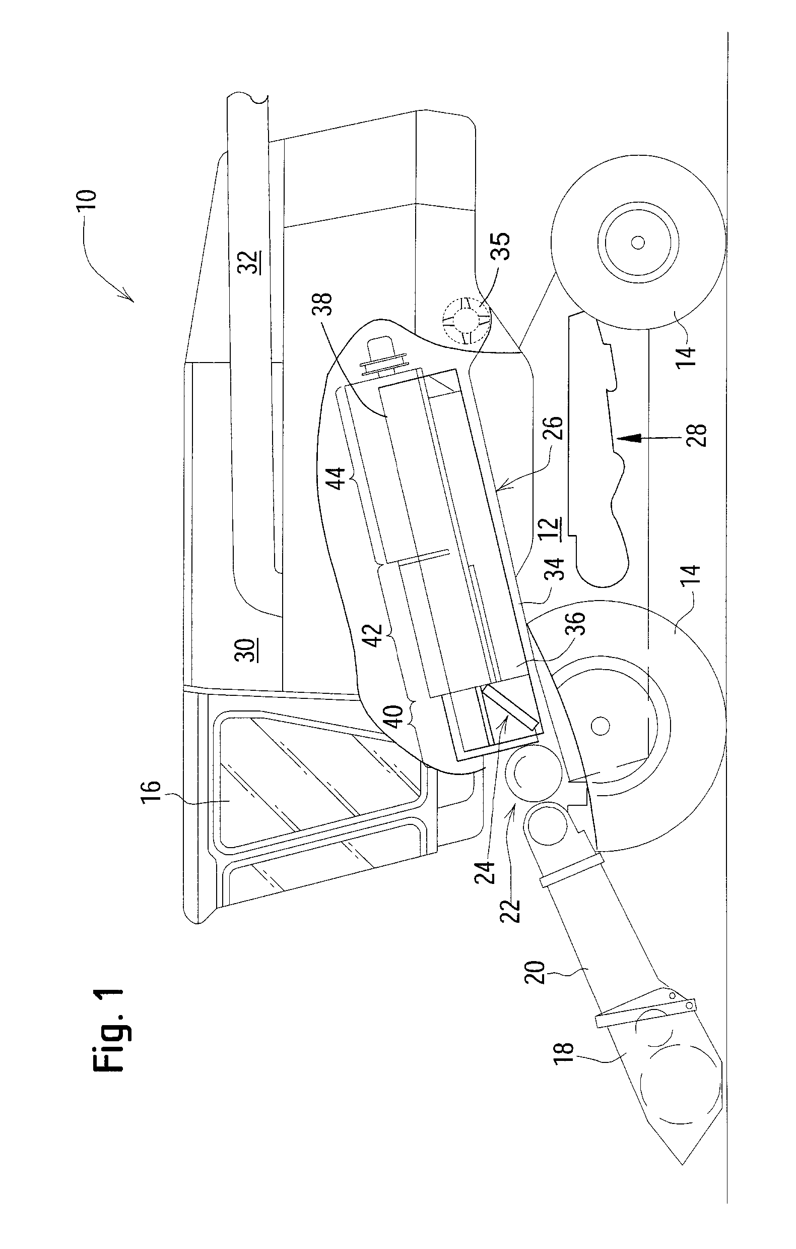Harvested crop processing unit with number of circulation circuits depending on throughput