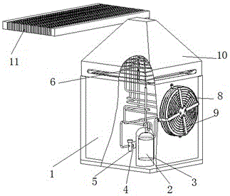 Finned solar heat pump evaporator device