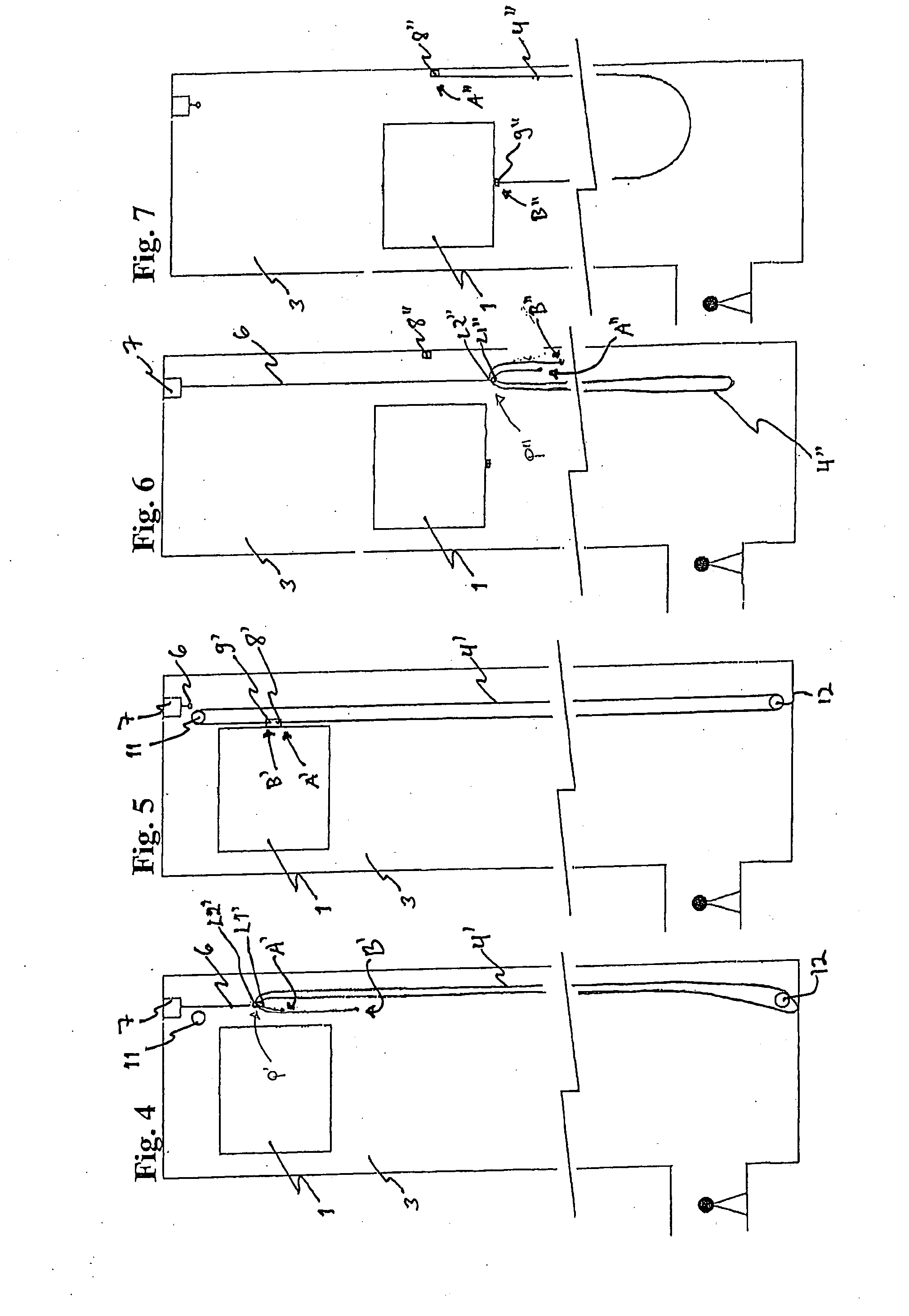 Method for reeving an elevator, rope reel and method for installing an overspeed governor rope or a trailing cable