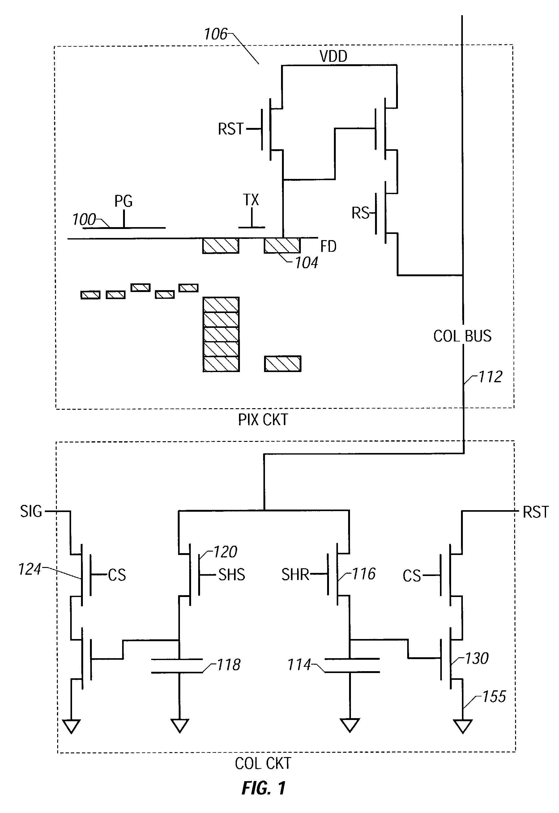 Single substrate camera device with CMOS image sensor