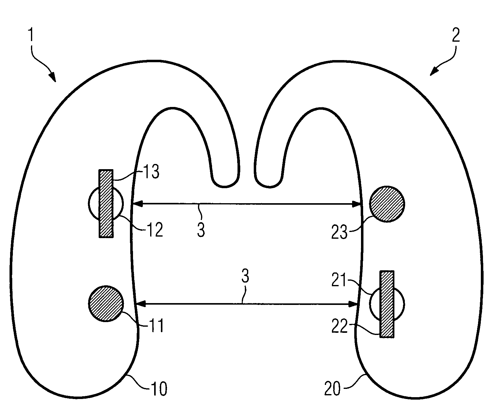 Binaural hearing system with magnetic control