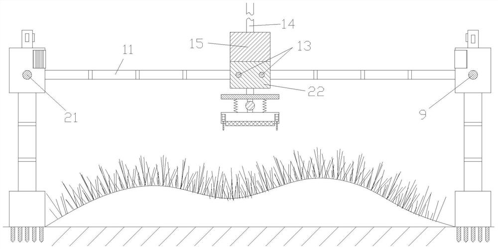 Lawn self-sensing automatic numerical control weeding device and using method