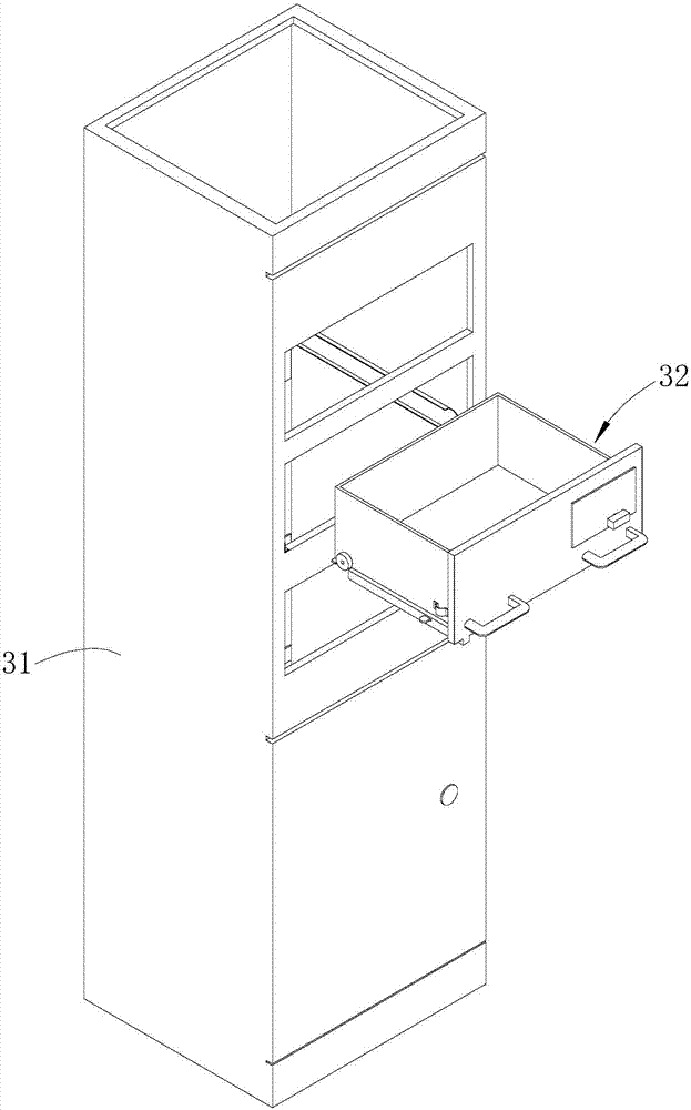 Interlocking mechanism for drawer of low-voltage switch cabinet