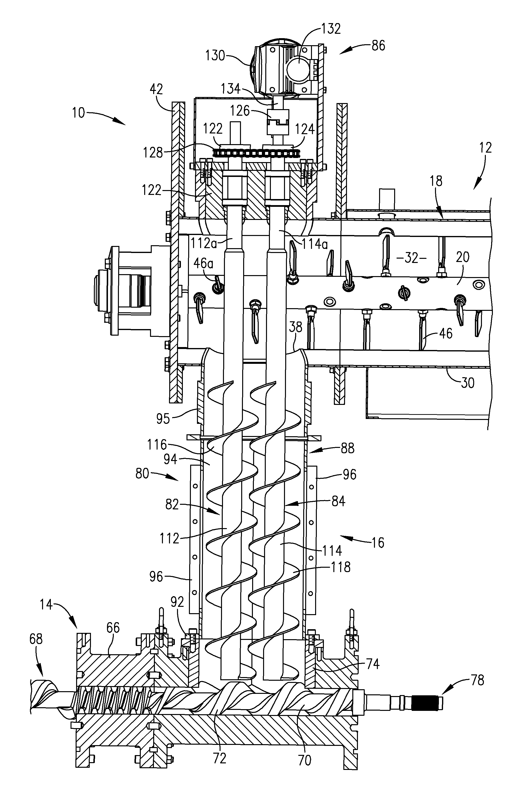 Method for positive feeding of preconditioned material into a twin screw extruder