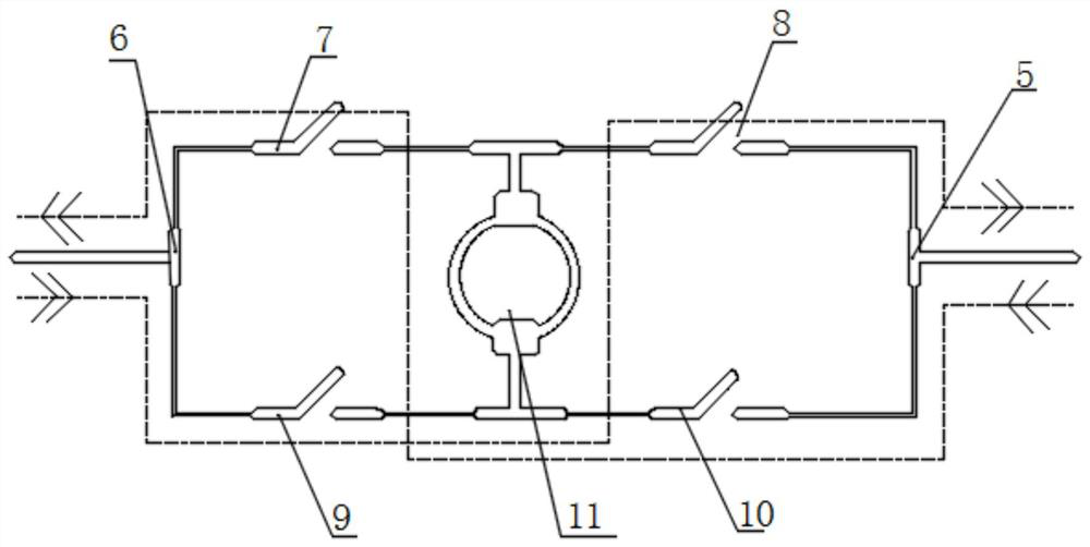 Air pressure type liquid path control device and shock wave physiotherapy device