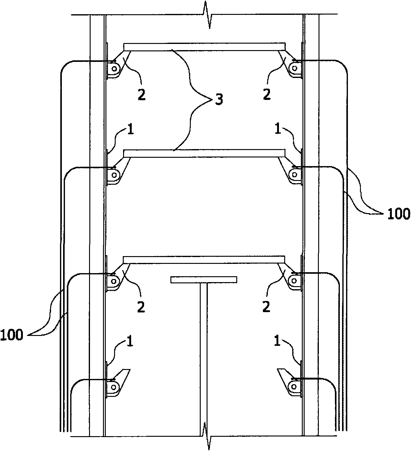 Movable deck supporting device