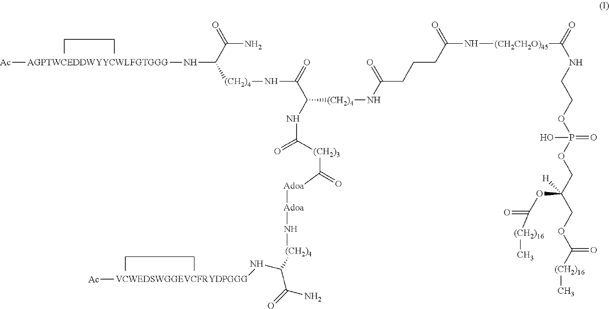 Optimized process for dimeric peptide-phospholipid conjugate