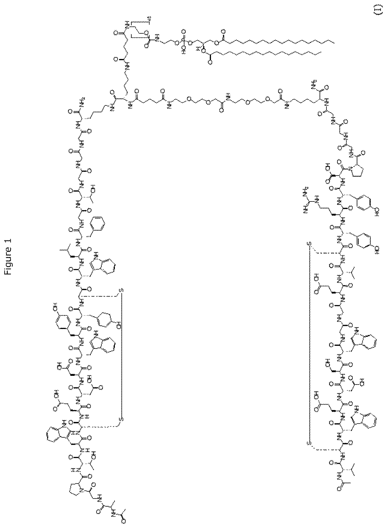 Optimized process for dimeric peptide-phospholipid conjugate