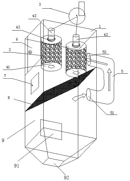 Dust removing device for plate glass production line and plate glass production line