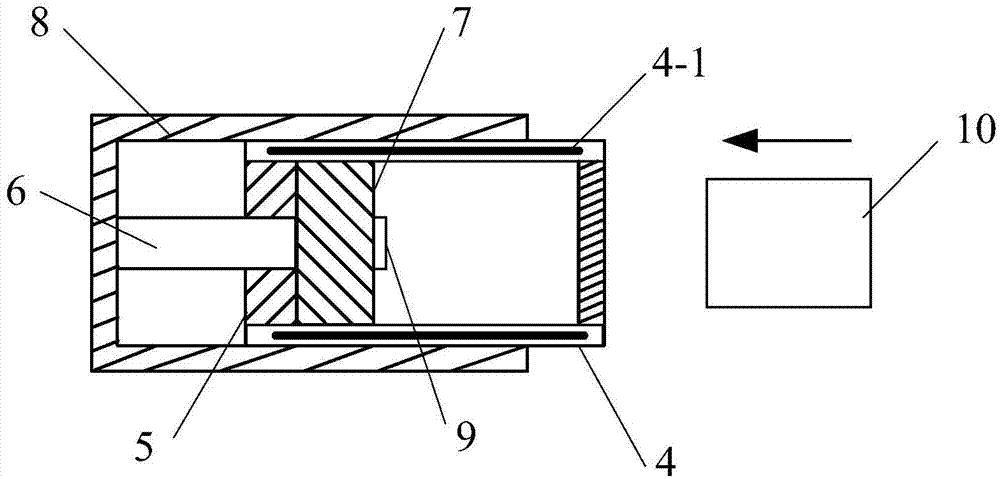 Buffer with prolongable service life and suitable for attracting sliding block in impact process