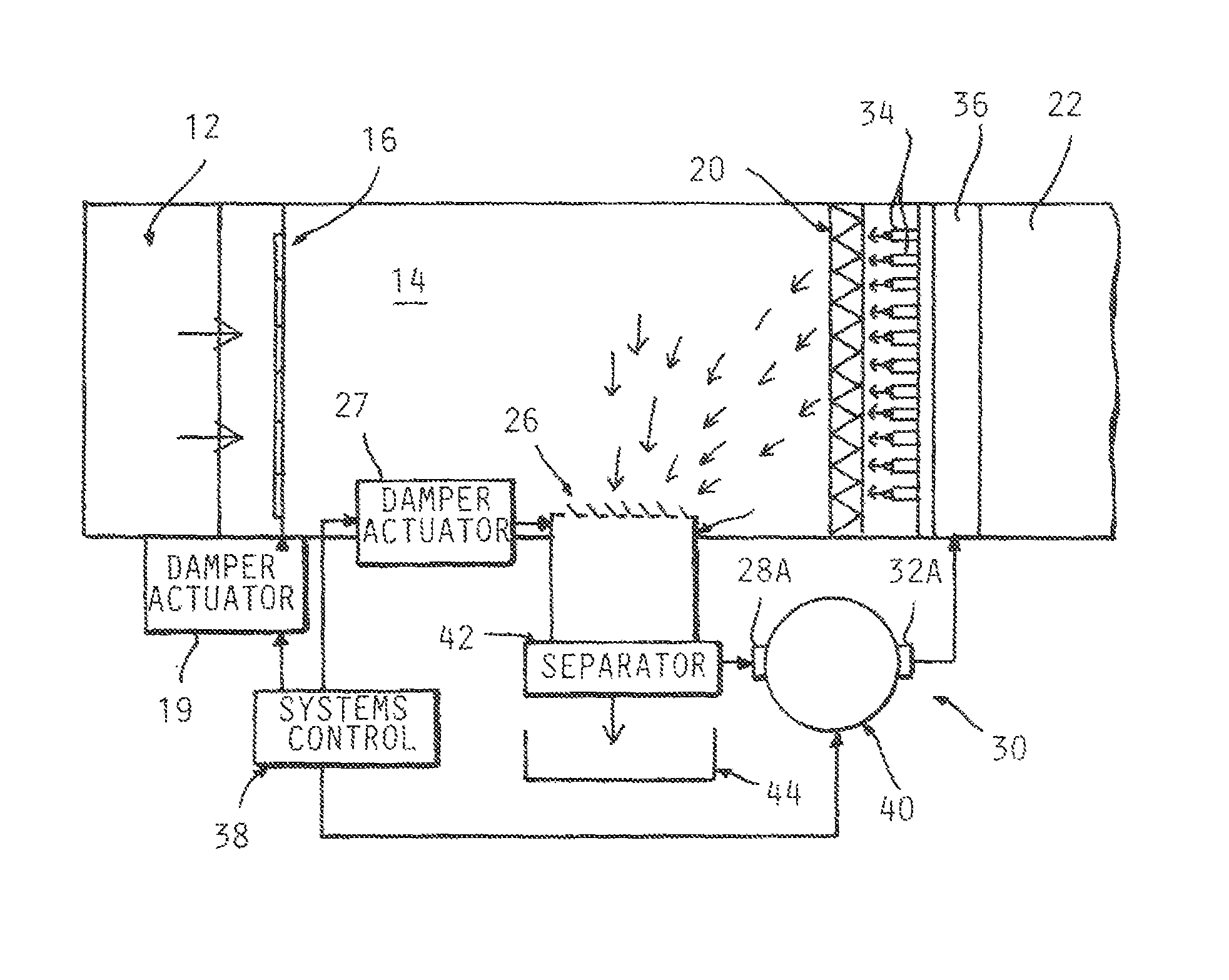 Self-cleaning air filtration system