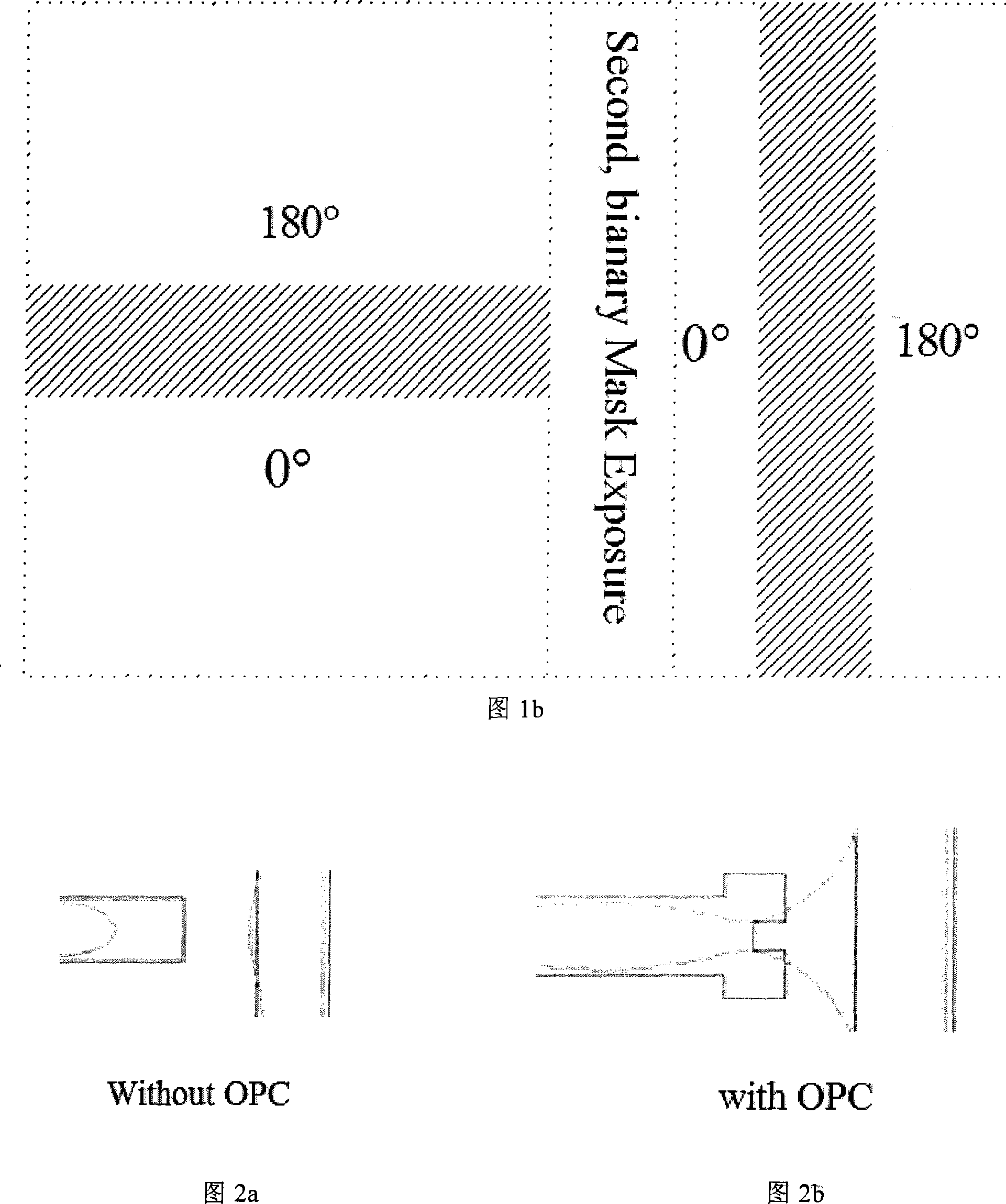 Photoetching system mask proximity effect correction method