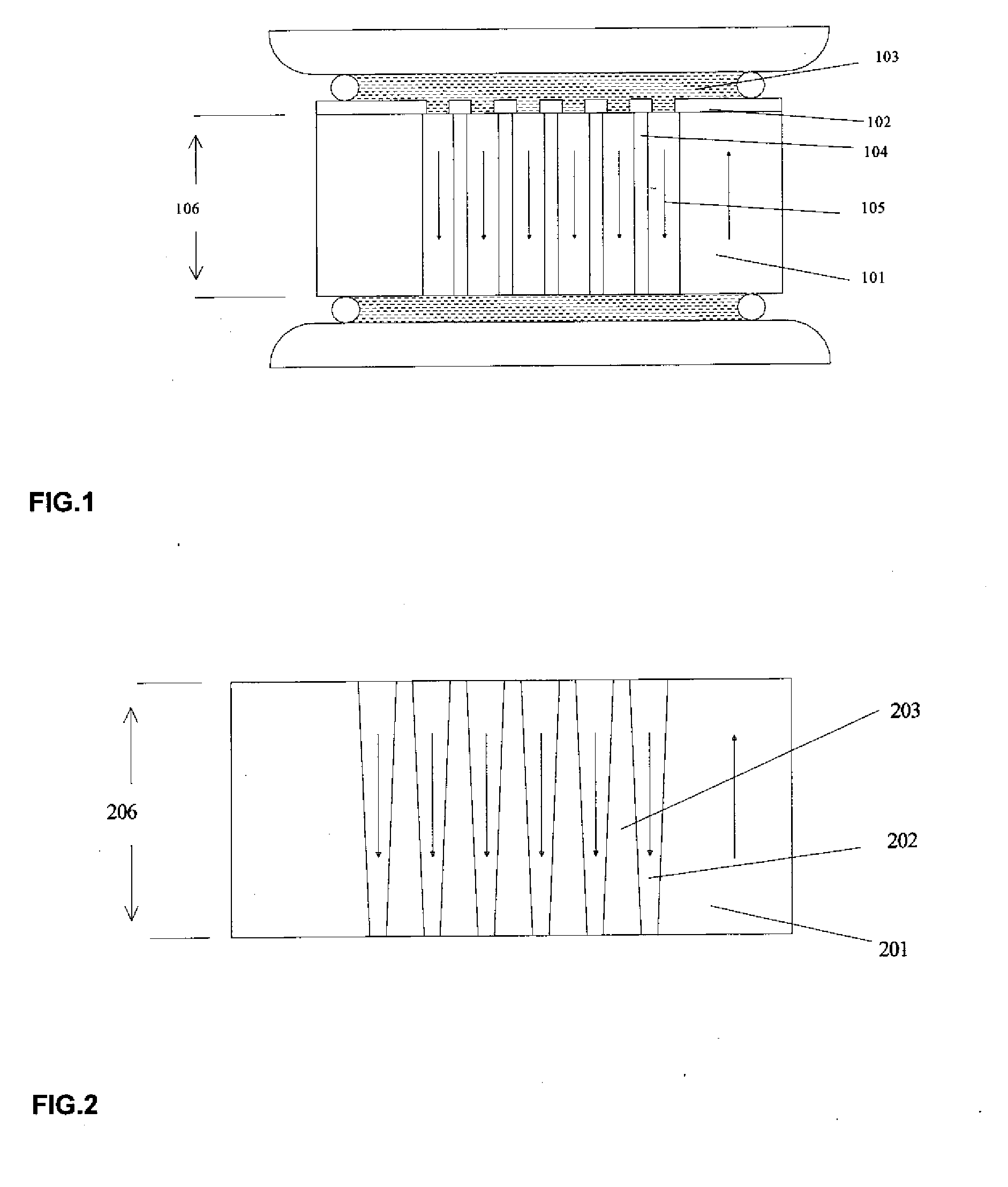 Mobile charge induced periodic poling and device