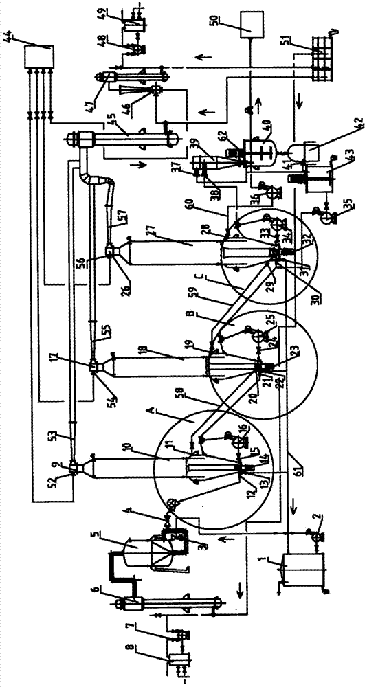 Vacuum flash cooling continuous crystallization device