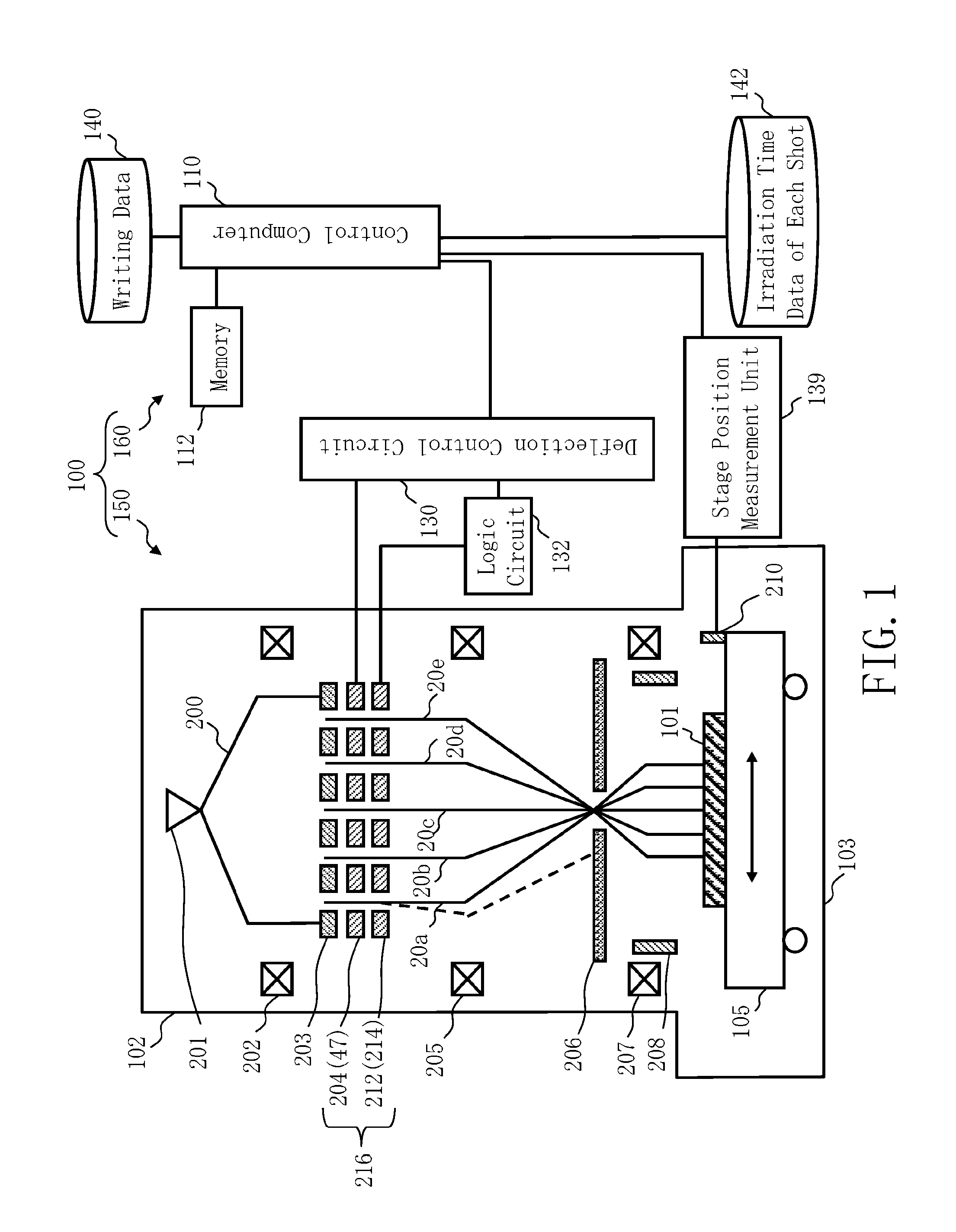 Blanking device for multi charged particle beams, and multi charged particle beam writing apparatus