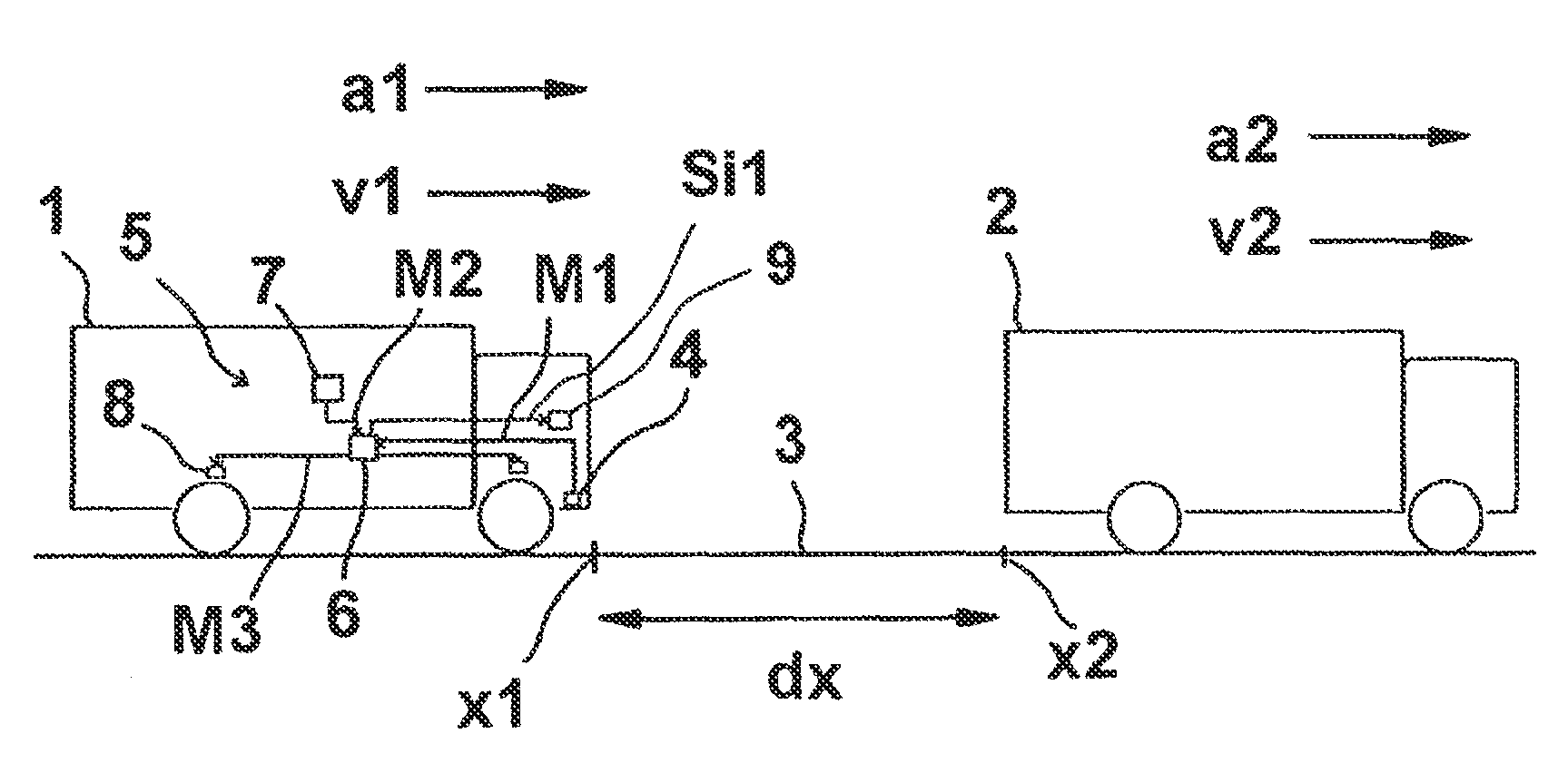 Method for determining an emergency braking situation of a vehicle