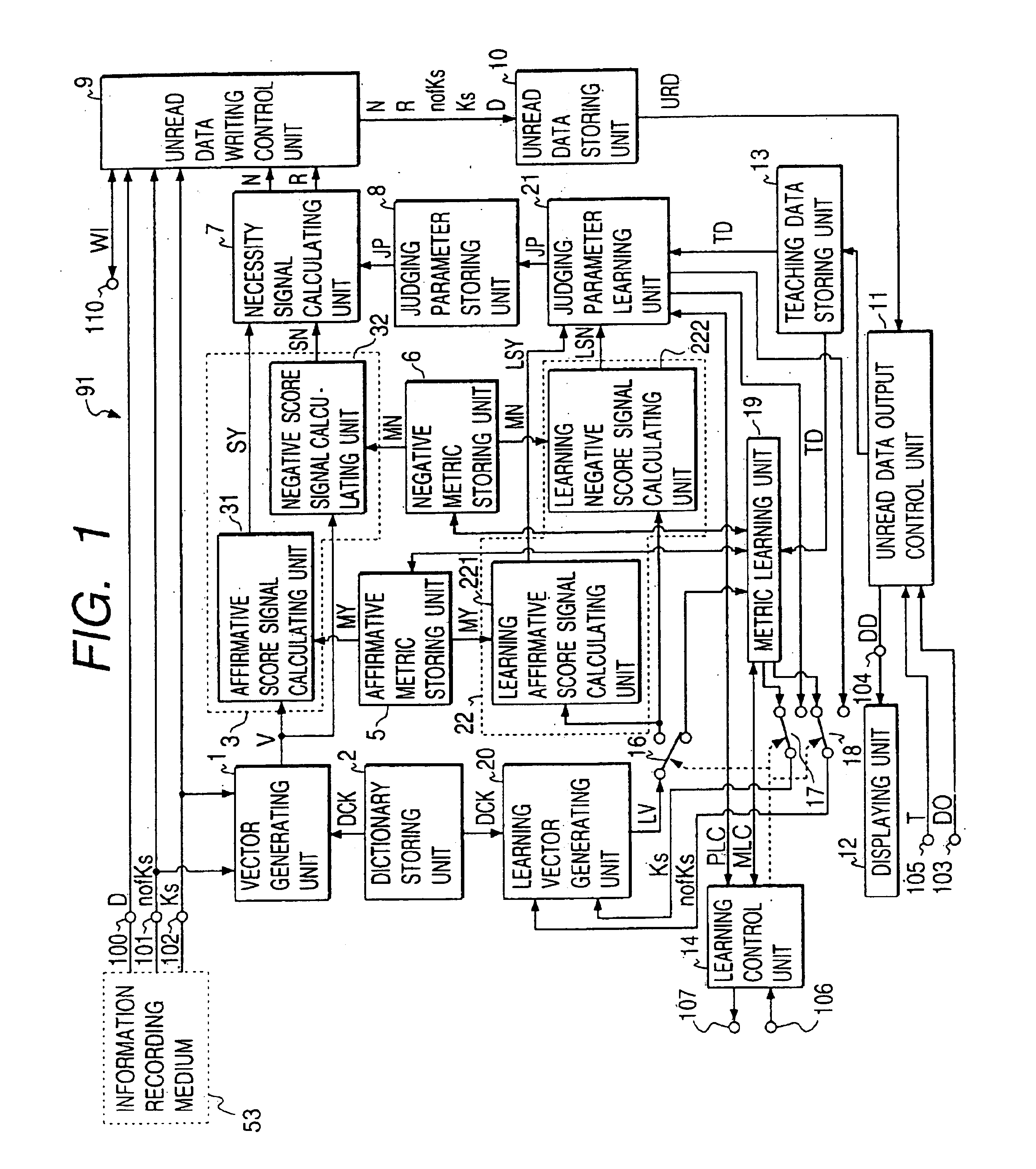Information filtering method and apparatus for preferentially taking out information having a high necessity