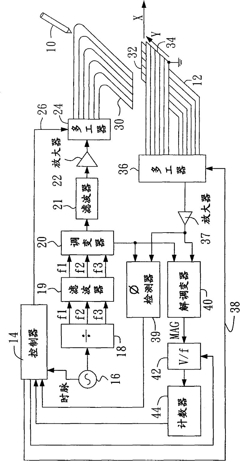 Handwriting input device with electromagnetic energy transmission