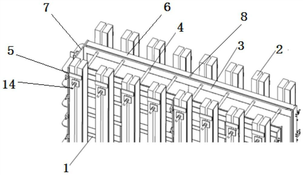 Template for improving appearance quality of firewall of main transformer of transformer substation and construction method