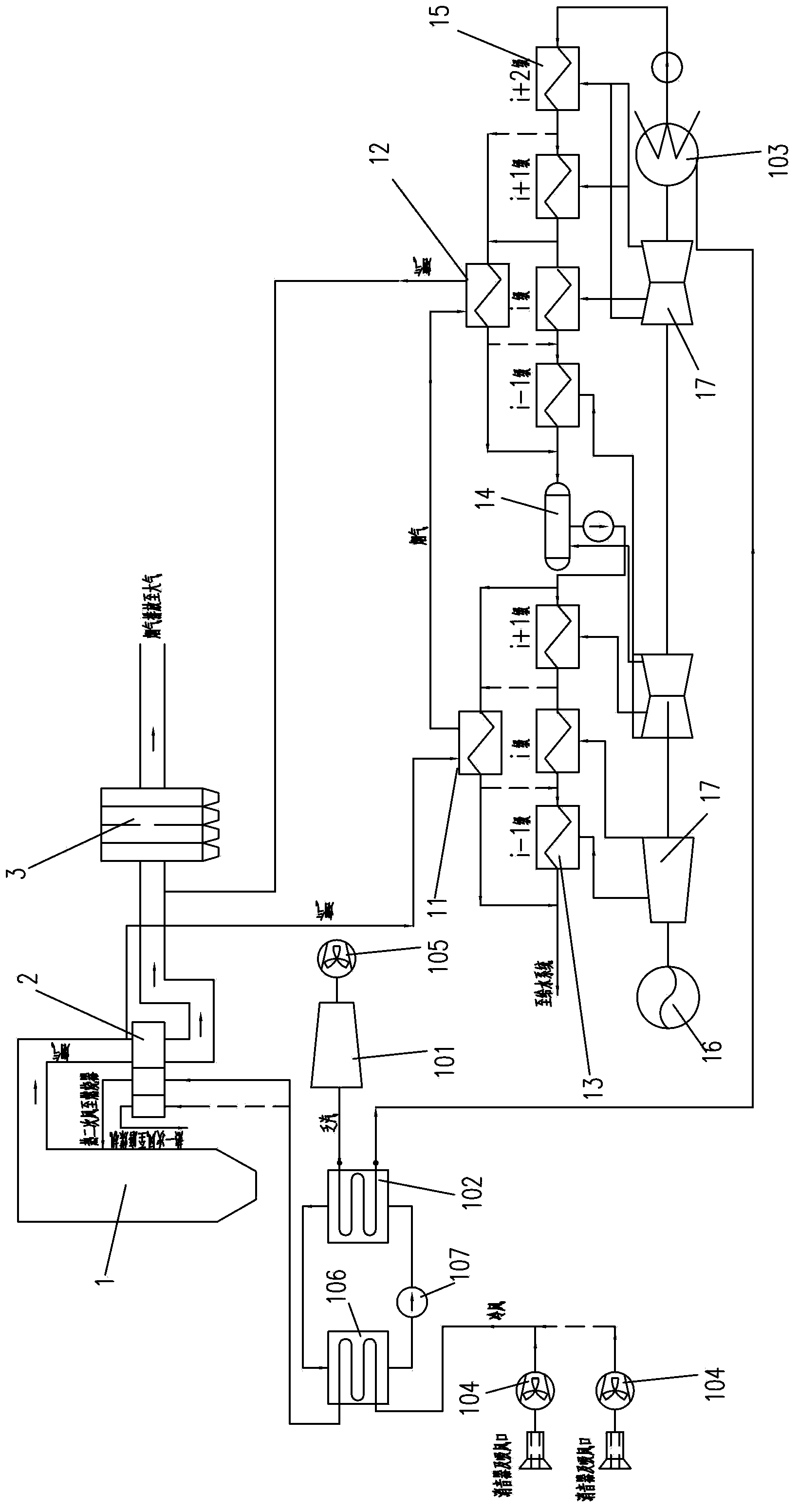 Steam exhaust energy utilizing system of driving steam turbine of thermal power plant and thermal power unit
